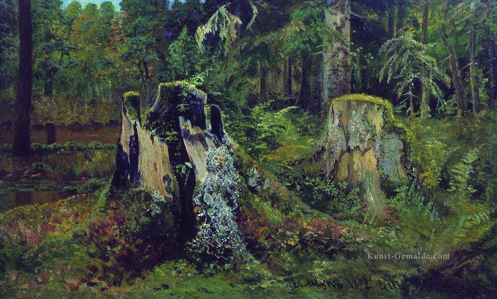 Landschaft mit Stumpf 1892 Iwan Iwanowitsch Ölgemälde